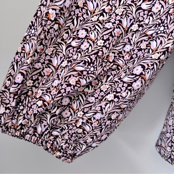 J. Crew Puff-Sleeve Satin Back Crepe Top Floral Flourish Blouse BL008 Fall 22" - Picture 5 of 12